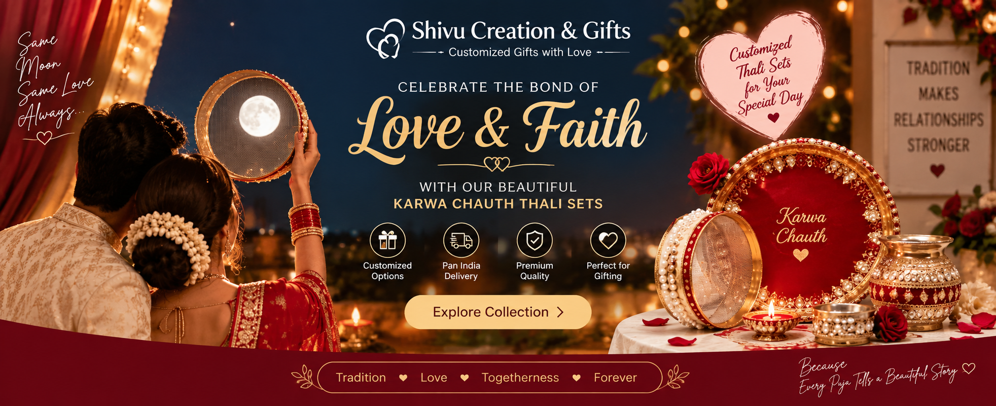 Karwa Chath Thali set