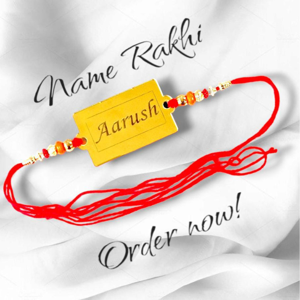 Customized name Rakhi -Glossy acrylic